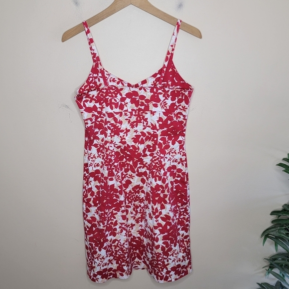 Vintage Y2K Old Navy | Red White Cream Floral Cami Sundress Size 4 - Picture 5 of 7